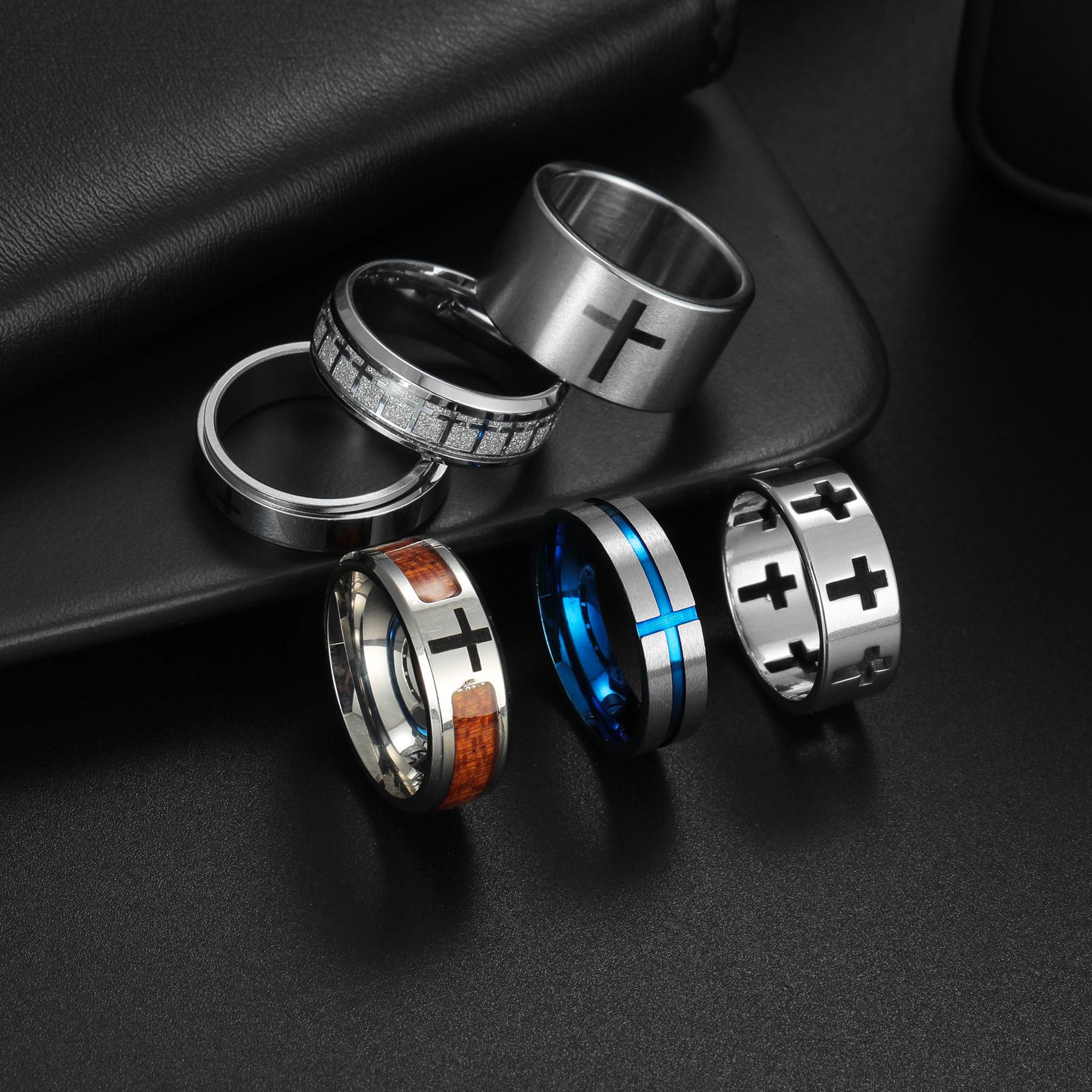 6Pcs Men s Stainless Steel Cross Rings - Inspiring Biblical Verses, Daily Spiritual Accessory, Religious Gift Idea 13
6Pcs Men s Stainless Steel Cross Rings - Inspiring Biblical Verses, Daily Spiritual Accessory, Religious Gift Idea 13
