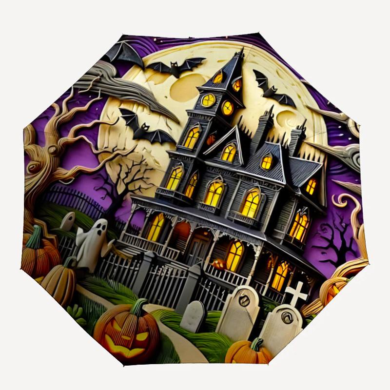 1pc Halloween Haunted Automatic Folding Umbrella, Sturdy And Durable Automatic Folding Umbrella with 8 Ribs, Convenient for Outdoor Use181
1pc Halloween Haunted Automatic Folding Umbrella, Sturdy And Durable Automatic Folding Umbrella with 8 Ribs, Convenient for Outdoor Use181