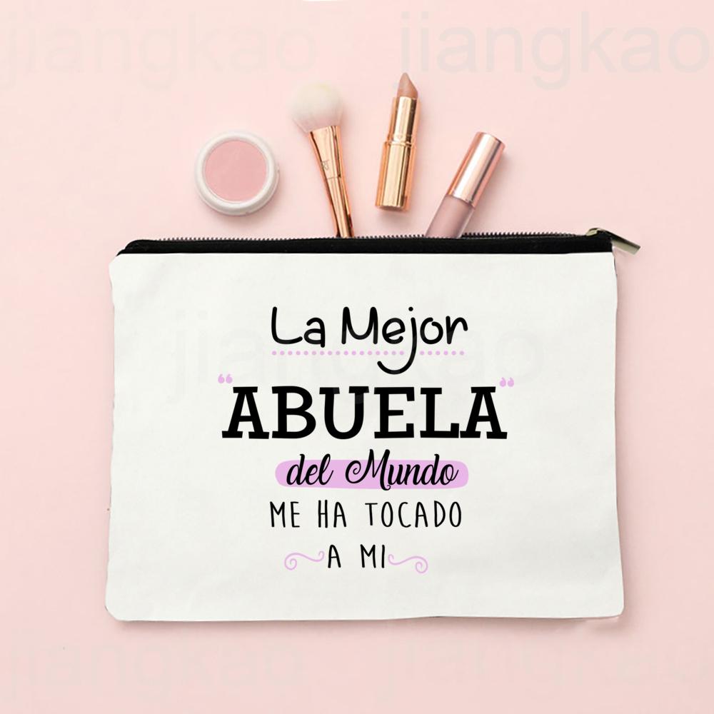 Best Grandmother in The World Printed Makeup Bag Travel Neceser Toiletry Storage Bag Female Canvas Cosmetic Bags Gift for Abuela
Best Grandmother in The World Printed Makeup Bag Travel Neceser Toiletry Storage Bag Female Canvas Cosmetic Bags Gift for Abuela