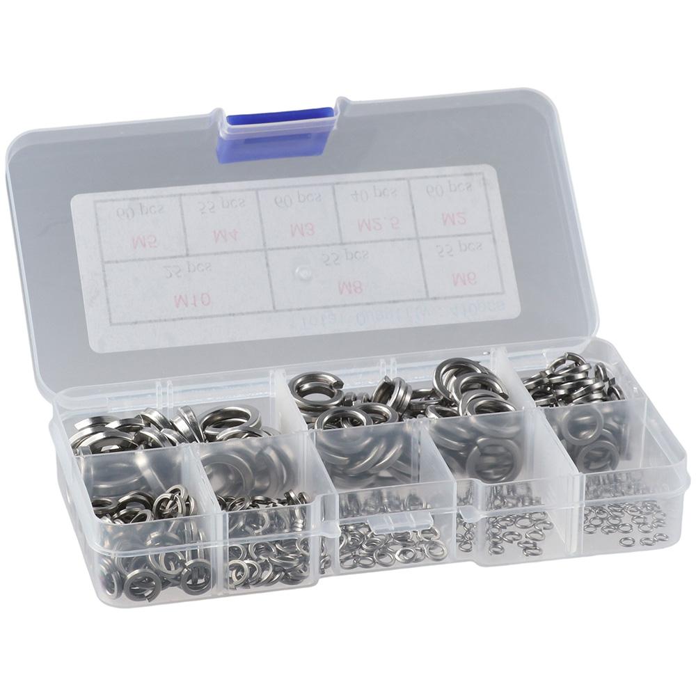 410pcs 304 Stainless Steel Spring Lock Washer 8-Size Assortment Set Spring Split Metalworking
410pcs 304 Stainless Steel Spring Lock Washer 8-Size Assortment Set Spring Split Metalworking