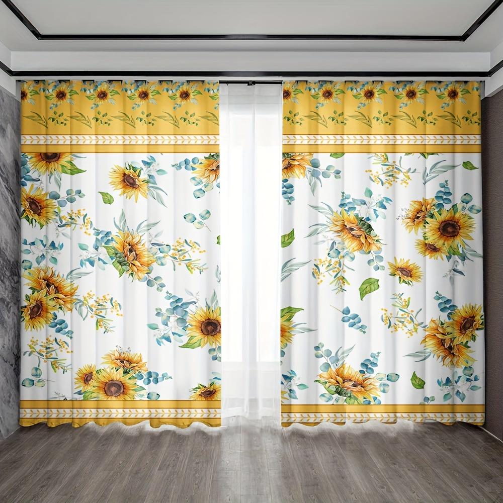1pc Sunflower Printed Rod Pocket Curtain For Living Room Bedroom Office Home Decor Yellow Floral Window Dressing (50Wx50H)x2(CM)&Hook
1pc Sunflower Printed Rod Pocket Curtain For Living Room Bedroom Office Home Decor Yellow Floral Window Dressing (50Wx50H)x2(CM)&Hook