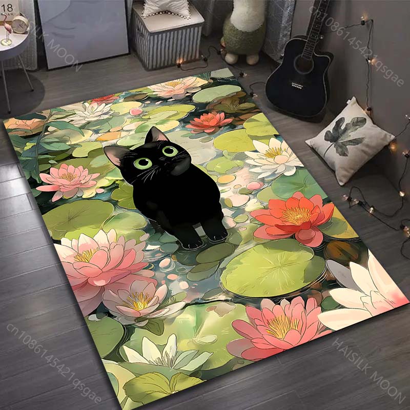 1PC Black cat in lily pond Pattern Rug Carpets for Bedroom Living Room Sofa Mat Creative Door Mat Cloakroom Home Decor 40x60cm
1PC Black cat in lily pond Pattern Rug Carpets for Bedroom Living Room Sofa Mat Creative Door Mat Cloakroom Home Decor 40x60cm