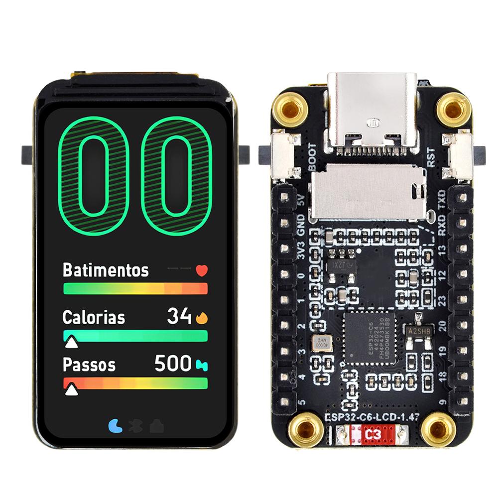 1.47 Inch ST7789 LCD Screen Development Board RGB Color Light Beads Type-C Interface ESP32-C6 WIFI Development Board ESP Module
1.47 Inch ST7789 LCD Screen Development Board RGB Color Light Beads Type-C Interface ESP32-C6 WIFI Development Board ESP Module