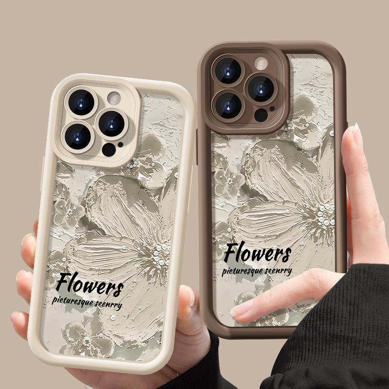 Solid Color Oil Painting Flower Pattern Bumper Cover For iPhone 16 Pro Max 15 14 Pro 13 12 11 XR Matte Soft TPU Shockproof Lens Protection Phone Case iPhone 15 кофейный
Solid Color Oil Painting Flower Pattern Bumper Cover For iPhone 16 Pro Max 15 14 Pro 13 12 11 XR Matte Soft TPU Shockproof Lens Protection Phone Case iPhone 15 кофейный