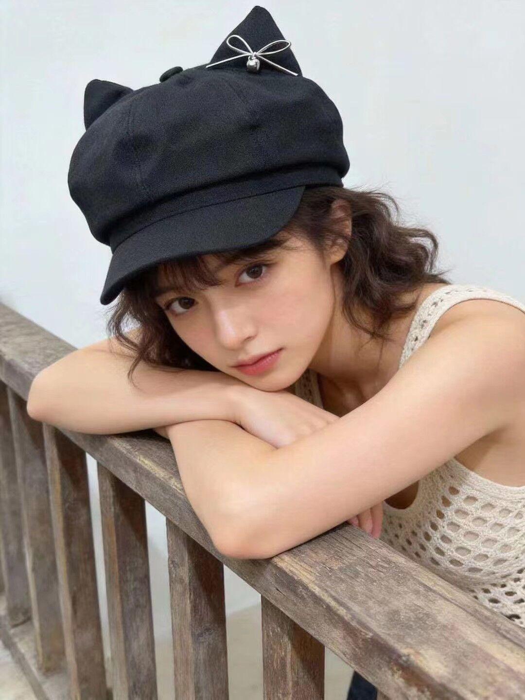 Women Cute Ear Octagonal Beret Summer Bowknot Design Painter Hat Face Slimming Cap M чорний
Women Cute Ear Octagonal Beret Summer Bowknot Design Painter Hat Face Slimming Cap M чорний