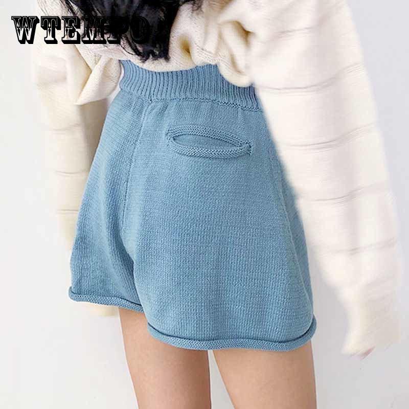 Осень и зима Модели из одноцветных all-match Curled Elastic High Waist Wide-leg Knited Temperament Повседневные шорты Женская свободная верхняя одежда
Осень и зима Модели из одноцветных all-match Curled Elastic High Waist Wide-leg Knited Temperament Повседневные шорты Женская свободная верхняя одежда