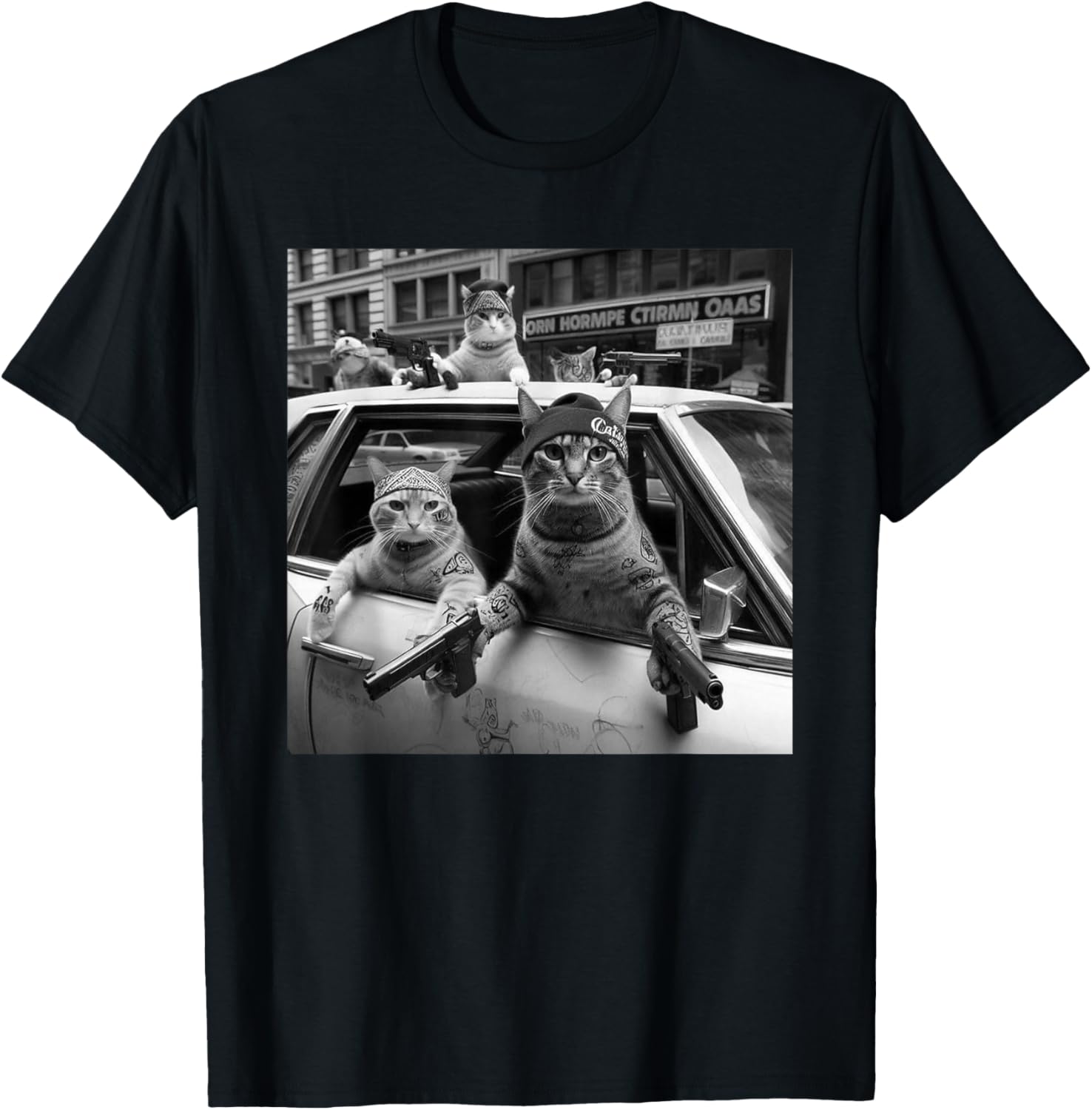 Print Gangster Cats Graphic Tee Men s Funny Street Style Oversized T-Shirt Casual Daily Print Round Neck S разноцветный
Print Gangster Cats Graphic Tee Men s Funny Street Style Oversized T-Shirt Casual Daily Print Round Neck S разноцветный