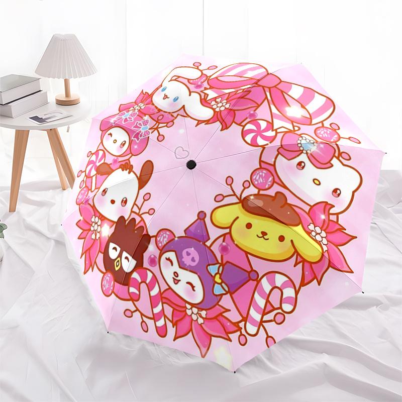 1pc Hello Kitty & Friends Wreath Design Automatic Opening/Closing Umbrella with Portable Tri-Fold Design, 8-Bone Iron Frame Outdoor Umbrella, Festive
1pc Hello Kitty & Friends Wreath Design Automatic Opening/Closing Umbrella with Portable Tri-Fold Design, 8-Bone Iron Frame Outdoor Umbrella, Festive