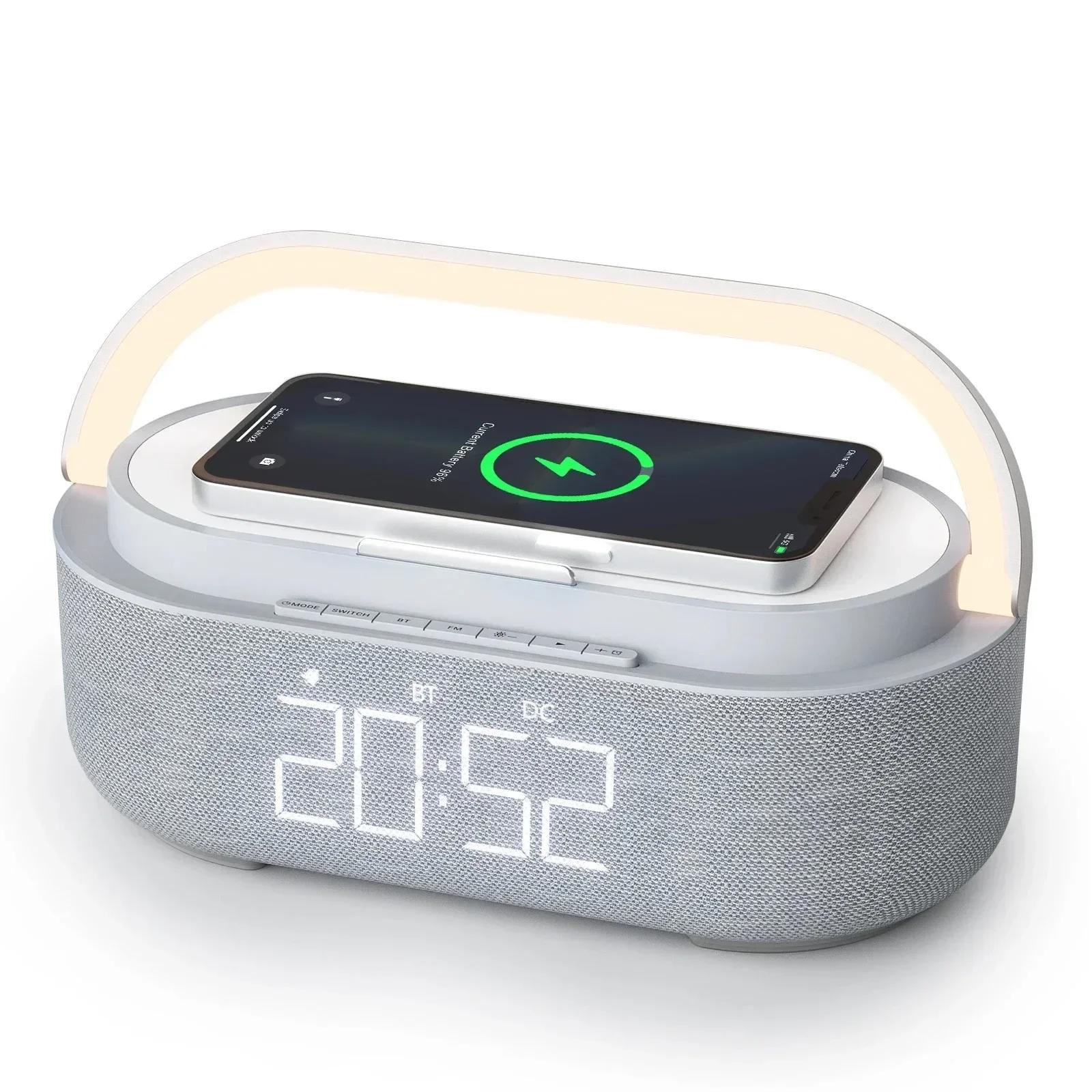Bluetooth-динамік 2500 мАг Батарея Підтримка 15 Вт бездротової зарядки Дисплей цифрового годинника Нічник Будильник Bluetooth-стерео
Bluetooth-динамік 2500 мАг Батарея Підтримка 15 Вт бездротової зарядки Дисплей цифрового годинника Нічник Будильник Bluetooth-стерео