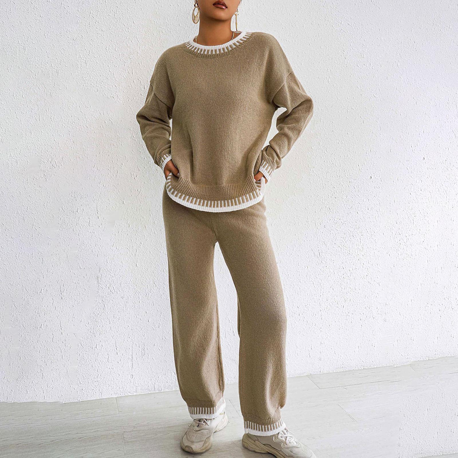 Женский костюм Зимняя домашняя одежда Повседневный двухпредметный Контрастная цветная вставка Пуловер Топ + Прямые широкие брюки XL хаки
Женский костюм Зимняя домашняя одежда Повседневный двухпредметный Контрастная цветная вставка Пуловер Топ + Прямые широкие брюки XL хаки