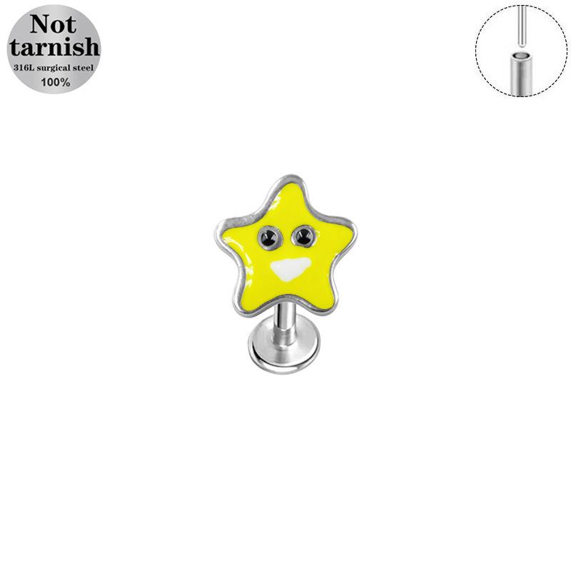 Stainless Steel Moon Star Heart Lip Stud Earring Rainbow Piercing Jewelry
Stainless Steel Moon Star Heart Lip Stud Earring Rainbow Piercing Jewelry