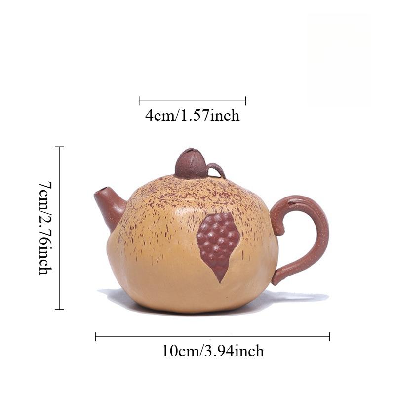 100ml Small Capacity Pomegranate Teapot Handmade Purple Clay Teapot Chinese Yixing Kung Fu Teapot Household Biomimetic Teapots
100ml Small Capacity Pomegranate Teapot Handmade Purple Clay Teapot Chinese Yixing Kung Fu Teapot Household Biomimetic Teapots