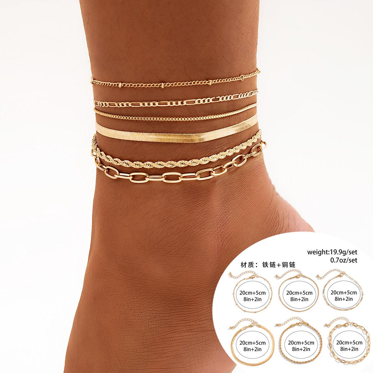 Sweet And Cool Casual Rhinestone Beach Anklet Foot Decoration, Simple Snake Bone Chain Thin Chain Anklet
Sweet And Cool Casual Rhinestone Beach Anklet Foot Decoration, Simple Snake Bone Chain Thin Chain Anklet
