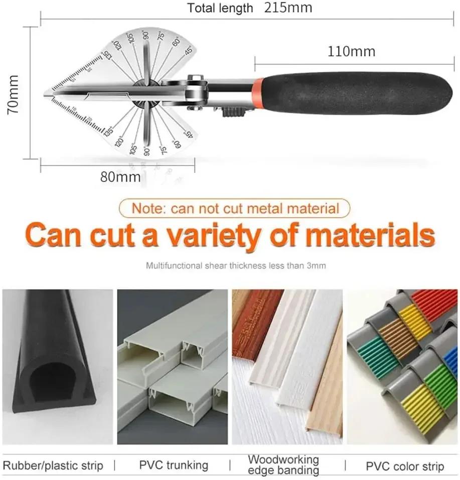 Multi-Degree Diagonal Cutting Siding Wire Pipe Cutter Cutting Home Decor Plumbing Tools 45-135 Degree PVC PE Hose Scissors
Multi-Degree Diagonal Cutting Siding Wire Pipe Cutter Cutting Home Decor Plumbing Tools 45-135 Degree PVC PE Hose Scissors