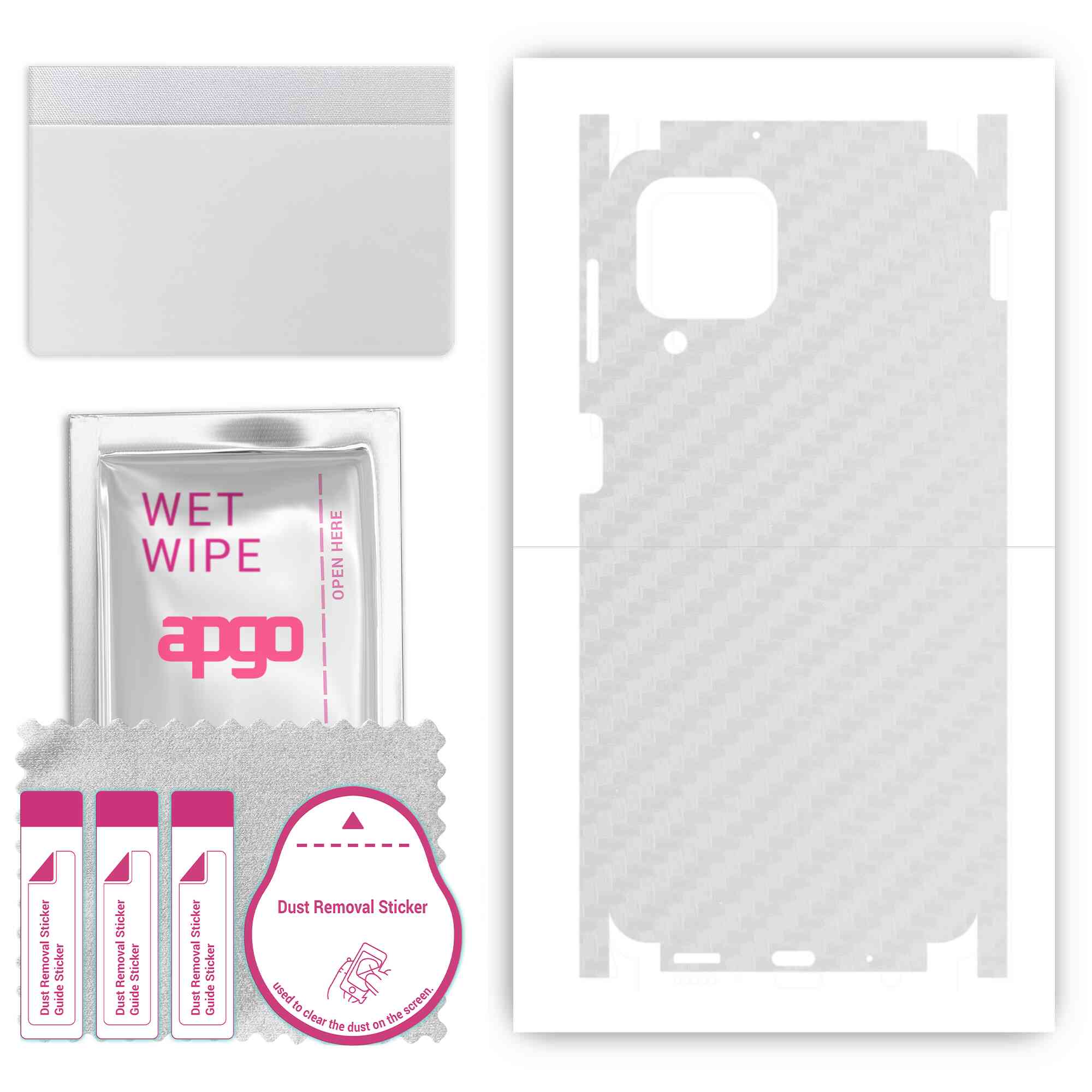apgo Protective Skin Sticker for the back+sides compatible with Samsung Galaxy M53 5G, Full Wrap Film, Foil, Vinyl - Pattern Transparent Carbon
apgo Protective Skin Sticker for the back+sides compatible with Samsung Galaxy M53 5G, Full Wrap Film, Foil, Vinyl - Pattern Transparent Carbon