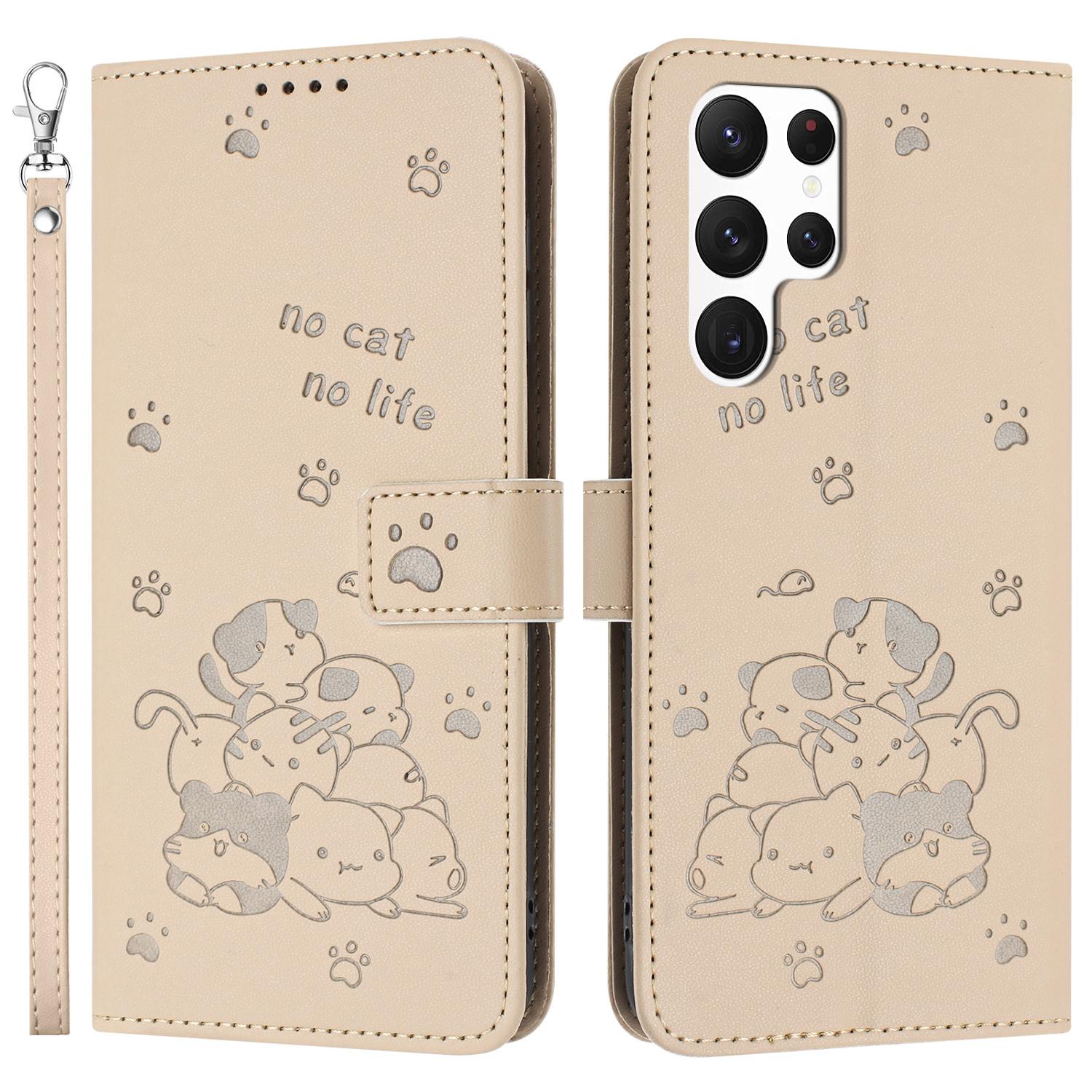 For Samsung Galaxy S24 Ultra Case with Strap Cats Imprint Leather Wallet Phone Cover A
For Samsung Galaxy S24 Ultra Case with Strap Cats Imprint Leather Wallet Phone Cover A