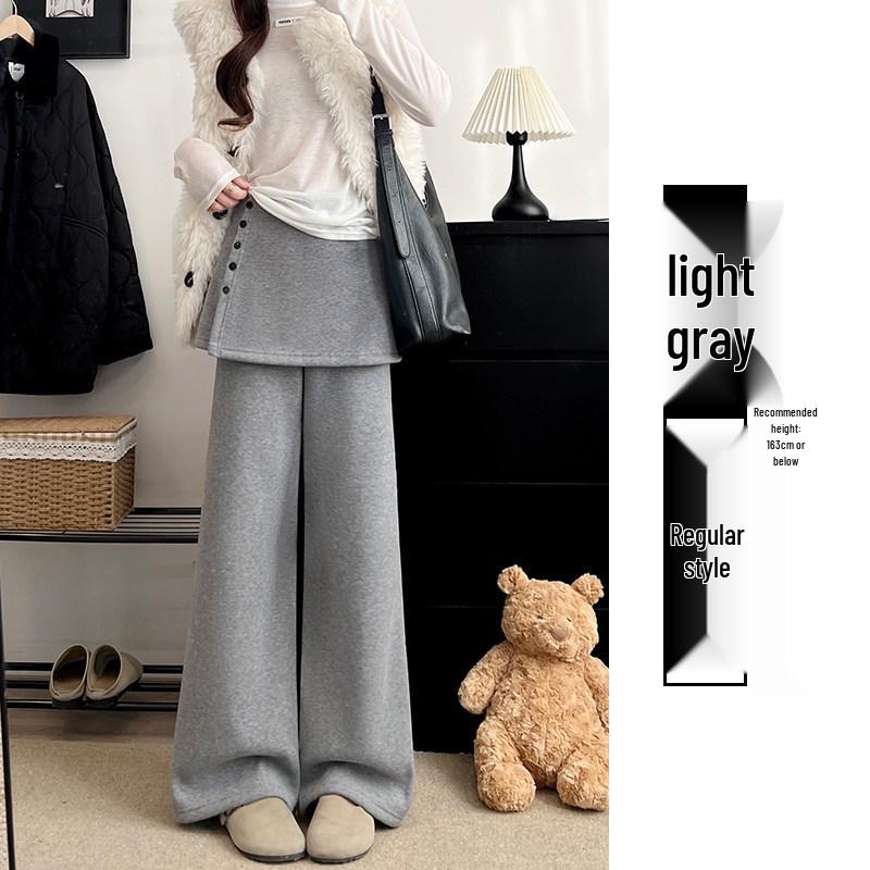 Gray High-Waist Slimming Wide-Leg Pants with Hip Cover for Women - Autumn/Winter 2026 Edition L 111-125 jin
Gray High-Waist Slimming Wide-Leg Pants with Hip Cover for Women - Autumn/Winter 2026 Edition L 111-125 jin