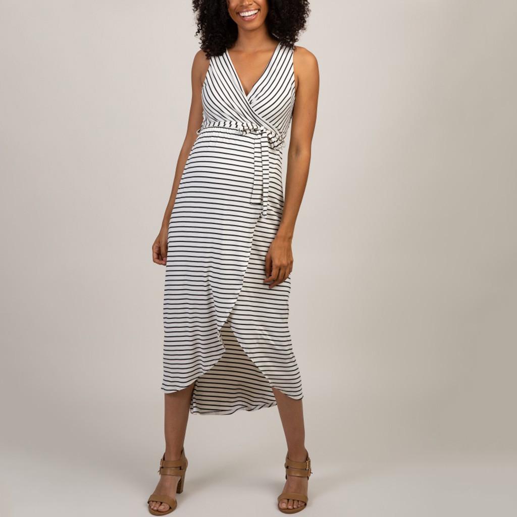 Ramidos женское платье без рукавов для беременных в полоску летнее длинное платье одежда 
Ramidos женское платье без рукавов для беременных в полоску летнее длинное платье одежда