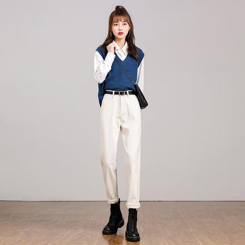 Women s Off-White High-Waisted Harem Jeans - 2024 Spring/Autumn, Elastic, Loose Fit, Slimming Casual Carrot Pants 2XL брудно-білий
Women s Off-White High-Waisted Harem Jeans - 2024 Spring/Autumn, Elastic, Loose Fit, Slimming Casual Carrot Pants 2XL брудно-білий