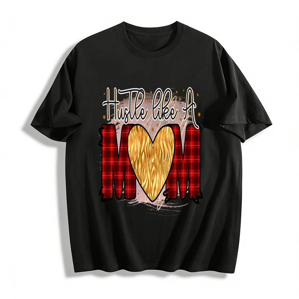 Hustle Like A Mom Plaid Heart Graphic Casual Tee Pure cotton T-shirt XXS
Hustle Like A Mom Plaid Heart Graphic Casual Tee Pure cotton T-shirt XXS