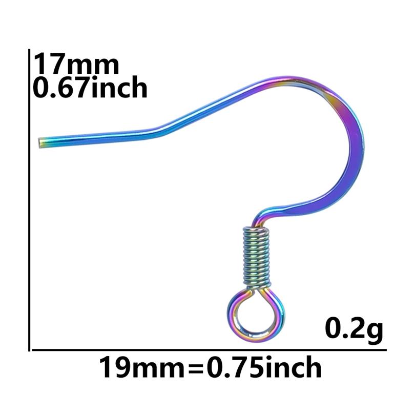 50pcs/Lot Rainbow Ear Hooks For Jewelry Making Earrings Ear Piercing Hoop Stainless Steel Jewelry Findings Wholesale Components
50pcs/Lot Rainbow Ear Hooks For Jewelry Making Earrings Ear Piercing Hoop Stainless Steel Jewelry Findings Wholesale Components