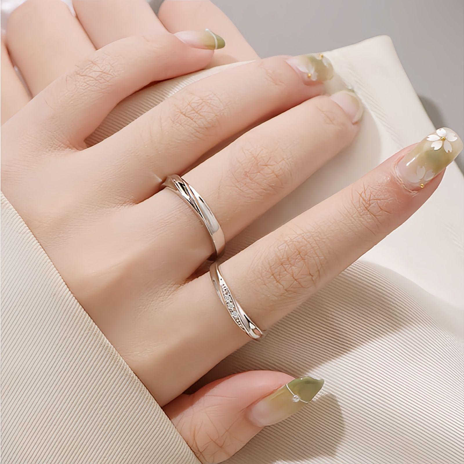 999 Sterling Silver Adjustable Couple Rings: River of Love Design for Men & Women, Exquisite and High-End Platinum (Women s Ring)
999 Sterling Silver Adjustable Couple Rings: River of Love Design for Men & Women, Exquisite and High-End Platinum (Women s Ring)