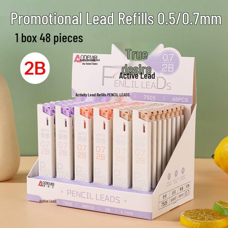 2B Mechanical Pencil Lead Refill, 48-Pack, 0.5mm/0.7mm, Student Replacement Lead 0.7mm Mechanical Pencil Lead
2B Mechanical Pencil Lead Refill, 48-Pack, 0.5mm/0.7mm, Student Replacement Lead 0.7mm Mechanical Pencil Lead