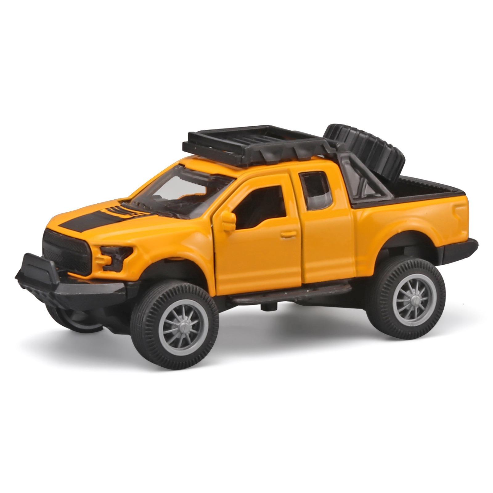 Модель легкосплавного автомобиля Ford Raptor F-150 в масштабе 1/36 - игрушка с пружинным механизмом для детей - настоящая реплика жёлтый
Модель легкосплавного автомобиля Ford Raptor F-150 в масштабе 1/36 - игрушка с пружинным механизмом для детей - настоящая реплика жёлтый