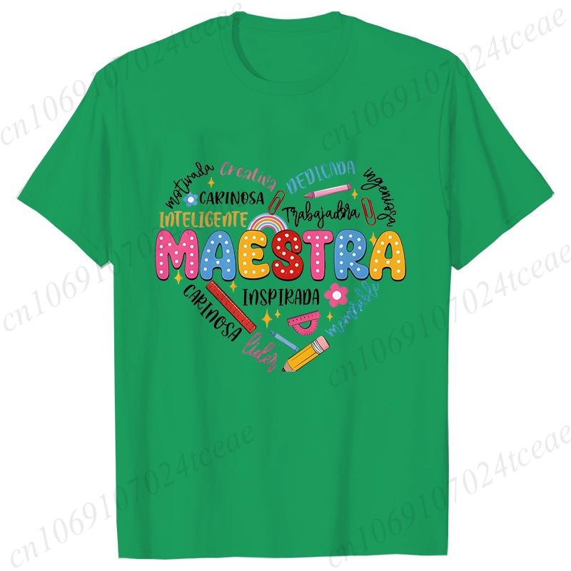 Maestra Teacher Tee Shirt Back To School Spanish Teacher s Shirts Teacher Appreciation Gift Back To School Maestra T-Shirt Tops 4XL
Maestra Teacher Tee Shirt Back To School Spanish Teacher s Shirts Teacher Appreciation Gift Back To School Maestra T-Shirt Tops 4XL