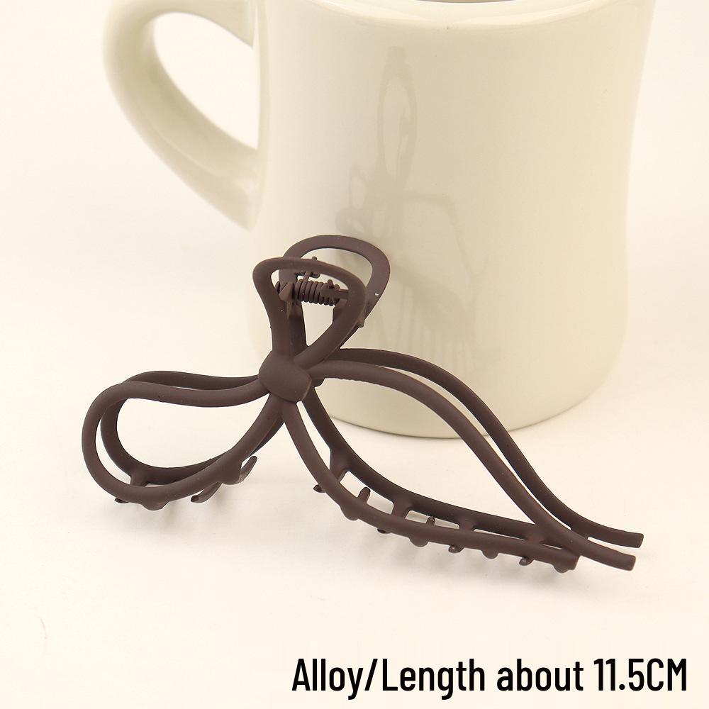 Autumn Metal Hollow Bow Hair Clip - Bai Lu Style Matte Shark Clip темный кофе
Autumn Metal Hollow Bow Hair Clip - Bai Lu Style Matte Shark Clip темный кофе