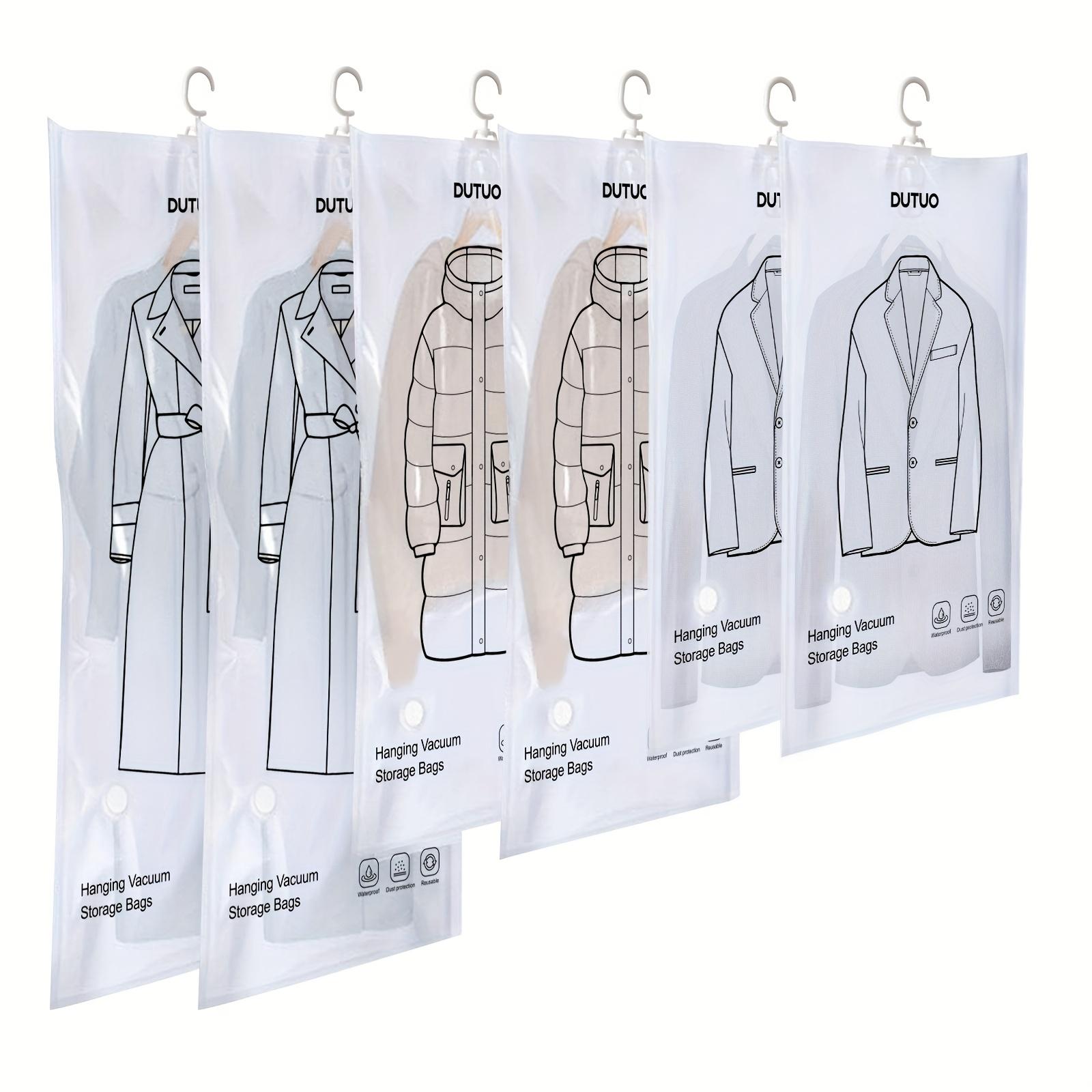 6pcs Hanging Vacuum Storage Bags, Space Saving Vacuum Sealed Bags for Closet Storage, Extra Thick Long Size Storage Bags, Suitable for Closet Storage 6pcs
6pcs Hanging Vacuum Storage Bags, Space Saving Vacuum Sealed Bags for Closet Storage, Extra Thick Long Size Storage Bags, Suitable for Closet Storage 6pcs