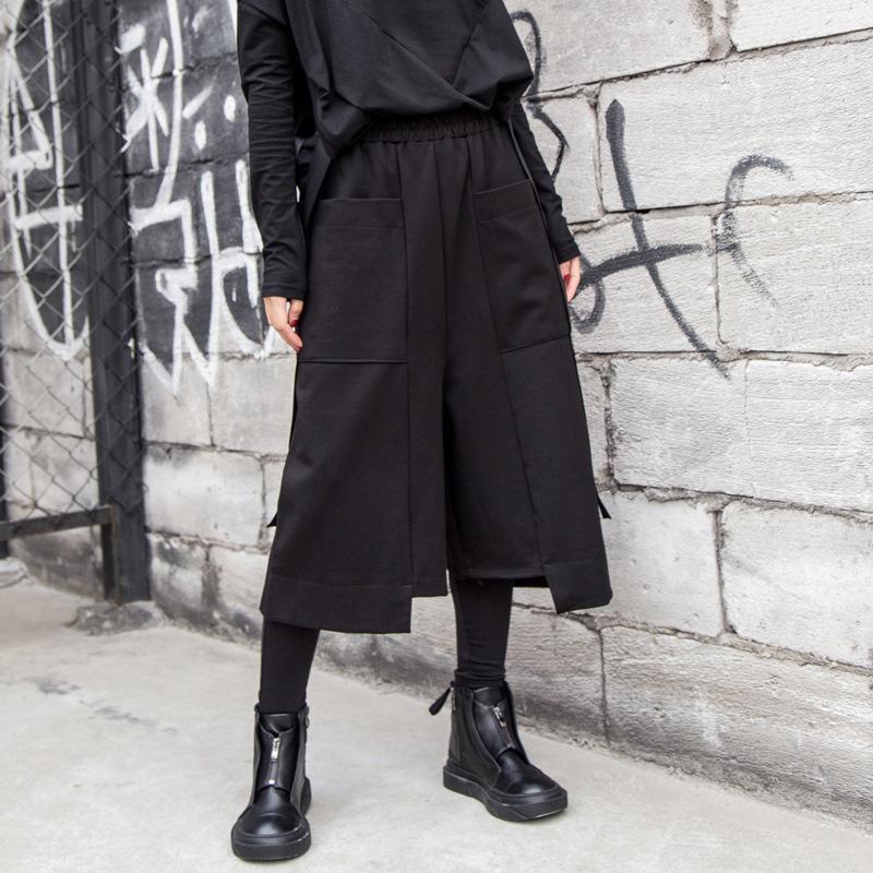European and American Street Style: Women s Wide-Leg Pants with Large Pockets - Casual, Loose, and Irregular Seven-Point Design for Spring and Autumn. XL (130-145 jin) чорний
European and American Street Style: Women s Wide-Leg Pants with Large Pockets - Casual, Loose, and Irregular Seven-Point Design for Spring and Autumn. XL (130-145 jin) чорний