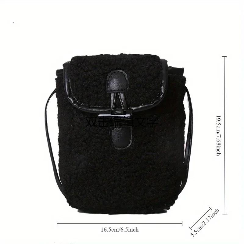 Color Blocking Minimalist Mobile Phone Bag Single Shoulder Crossbody Small Bag Women s Autumn and Winter Retro Lamb Fleece Bag чорний
Color Blocking Minimalist Mobile Phone Bag Single Shoulder Crossbody Small Bag Women s Autumn and Winter Retro Lamb Fleece Bag чорний