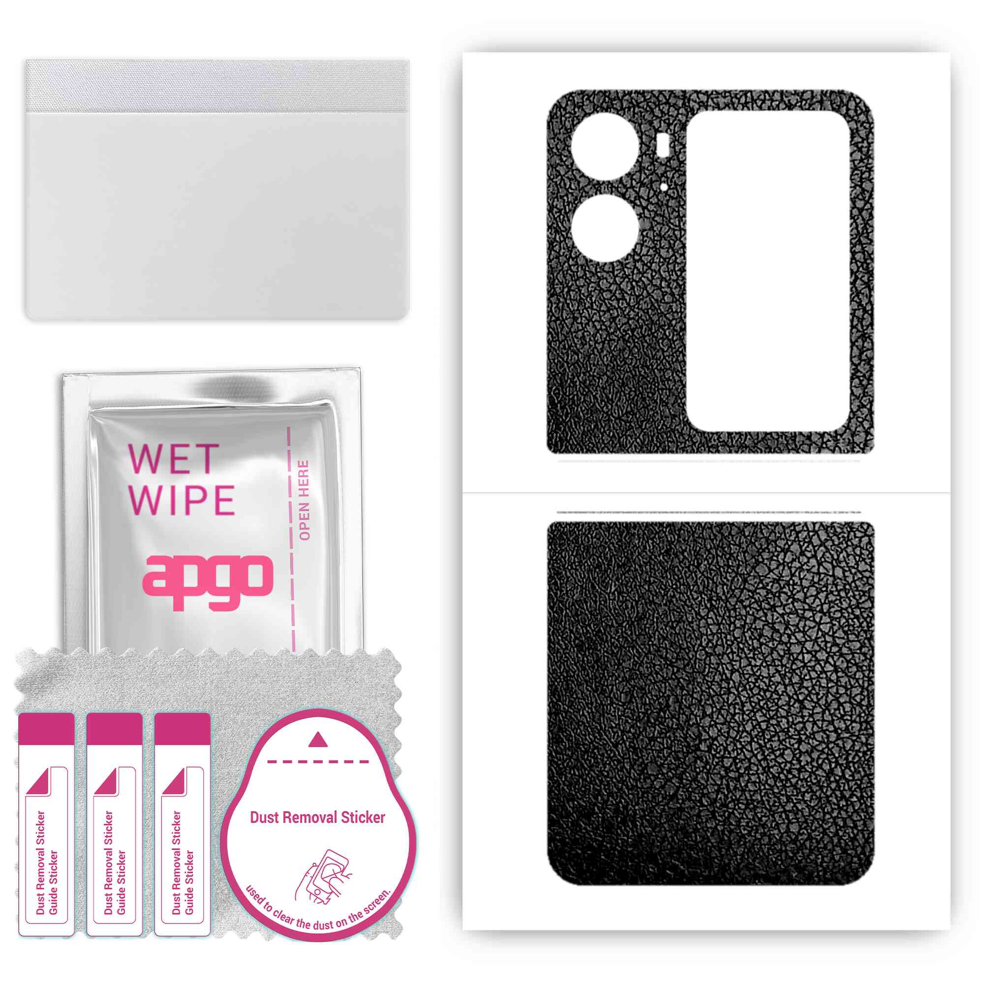 Apgo Protective Skin Sticker для задньої панелі, сумісної з Oppo Find N2 Flip, Wrap Film, Foil, Vinyl - Pattern Black Leather
Apgo Protective Skin Sticker для задньої панелі, сумісної з Oppo Find N2 Flip, Wrap Film, Foil, Vinyl - Pattern Black Leather