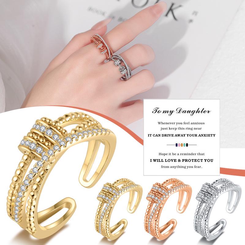 Women s Double-Layer Zircon Open Index Finger Ring - Fashionable Anxiety Ring Adjustable Open
Women s Double-Layer Zircon Open Index Finger Ring - Fashionable Anxiety Ring Adjustable Open