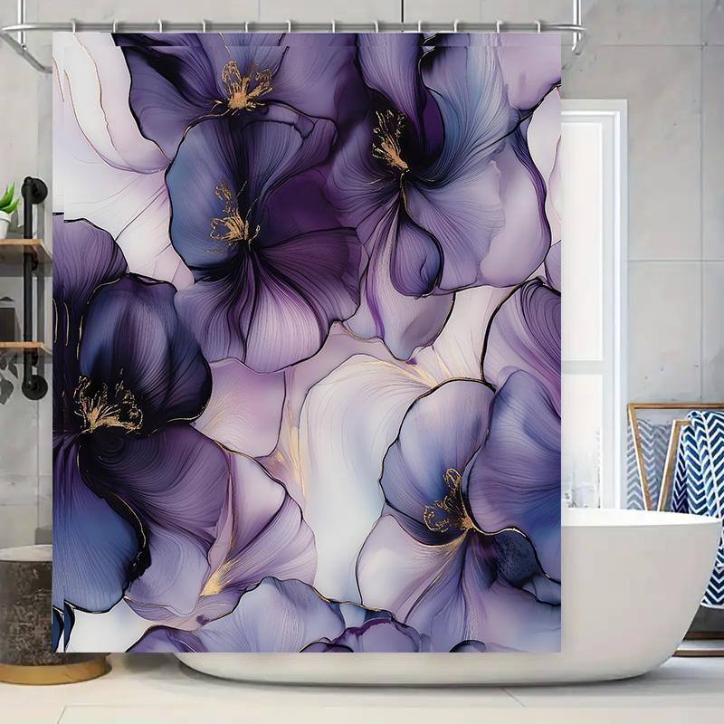 Luxury Purple Floral Shower Curtain 3D Printed Fabric Bath Decor Waterproof Shower Cloth For Bathroom Available In Various Sizes W60H190(CM)-1 Pcs
Luxury Purple Floral Shower Curtain 3D Printed Fabric Bath Decor Waterproof Shower Cloth For Bathroom Available In Various Sizes W60H190(CM)-1 Pcs