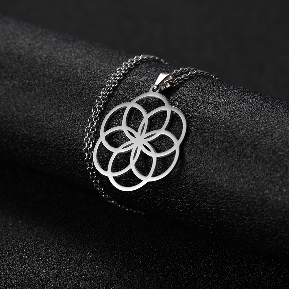 Lemegeton Flower of Life Mandala Runes Necklace Buddhist Jewelry Sacred Geometry Women Accessories Stainless Steel Necklace
Lemegeton Flower of Life Mandala Runes Necklace Buddhist Jewelry Sacred Geometry Women Accessories Stainless Steel Necklace