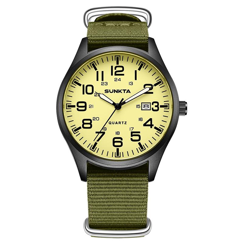 SUNKTA Fashion Luminous Men Watches Casual Military Nylon Strap Waterproof Arabic Numerals Men Quartz Watch жовтий/зелений
SUNKTA Fashion Luminous Men Watches Casual Military Nylon Strap Waterproof Arabic Numerals Men Quartz Watch жовтий/зелений