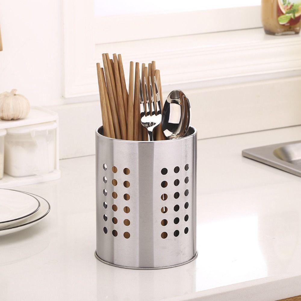 Silver Chopstick Basket Round Tableware Storage Tube Stainless Steel Chopsticks Cage Kitchen M
Silver Chopstick Basket Round Tableware Storage Tube Stainless Steel Chopsticks Cage Kitchen M