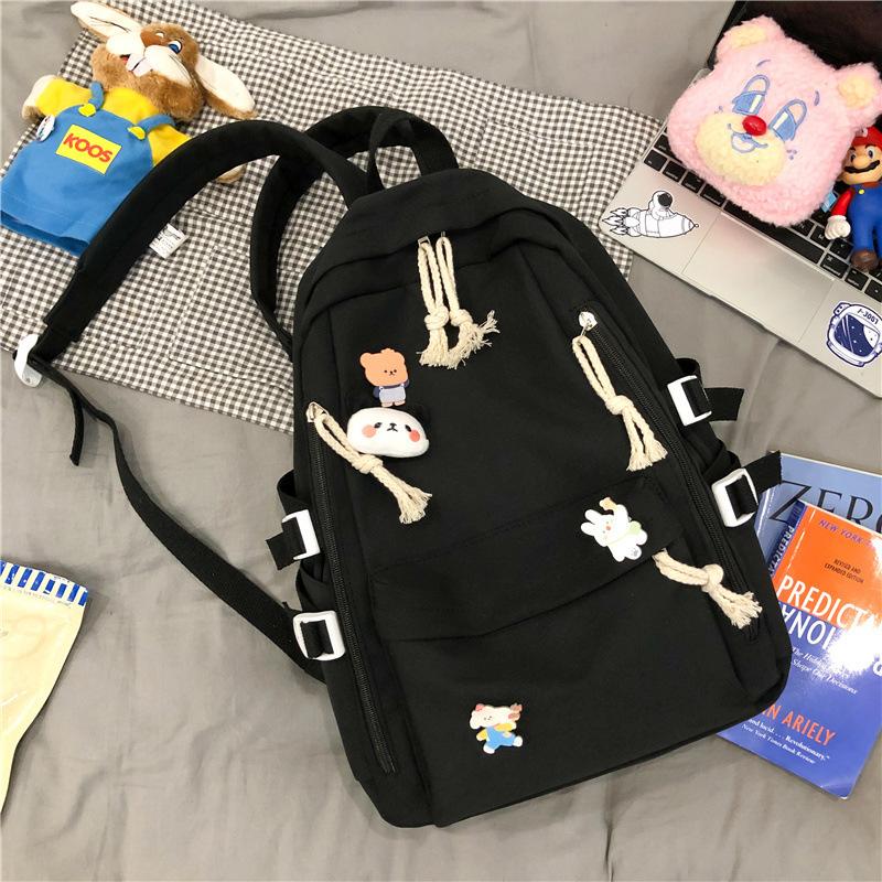 School bag female Korean version student Harajuku female backpack high school student junior high school student ins wind large capacity solid color single pack чёрный
School bag female Korean version student Harajuku female backpack high school student junior high school student ins wind large capacity solid color single pack чёрный