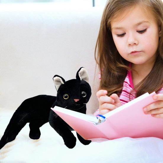 Плюшевая кукла, имитация черного лежащего кота, плюшевая игрушка, тонкая работа, мягкий чучело для детей, подарок
Плюшевая кукла, имитация черного лежащего кота, плюшевая игрушка, тонкая работа, мягкий чучело для детей, подарок