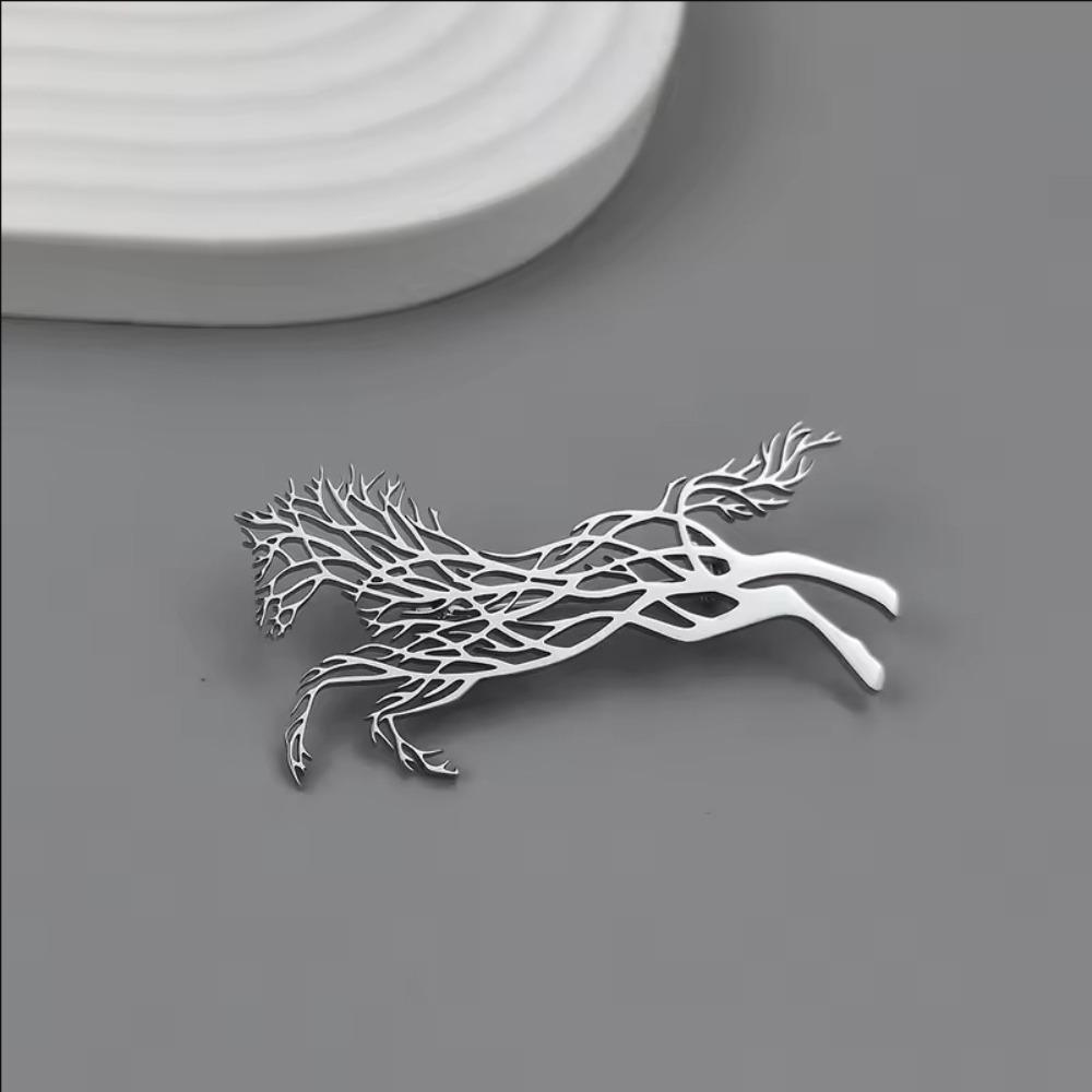 Stainless Steel Running Horses Brooch Unisex Design Lapel Pin Trendy Zodiac Animal Pins срібний
Stainless Steel Running Horses Brooch Unisex Design Lapel Pin Trendy Zodiac Animal Pins срібний