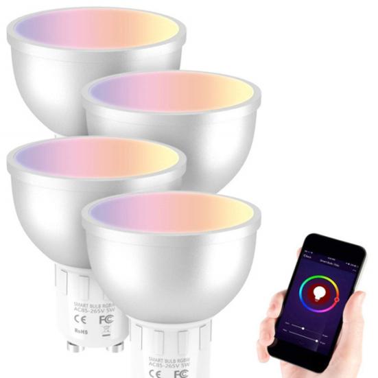 GU10 WiFi Smart Light Bulb RGBW Dimmable Timer Switch LED Lamp for Alexa Google серебряный
GU10 WiFi Smart Light Bulb RGBW Dimmable Timer Switch LED Lamp for Alexa Google серебряный