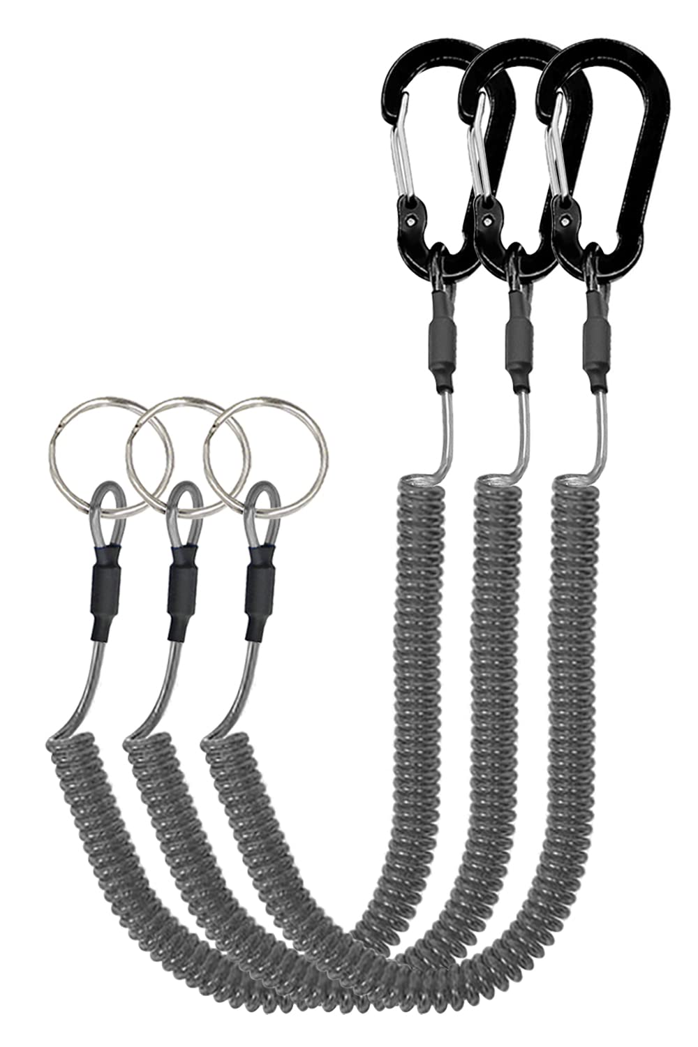 Lix&Rix Spiral Cord Coil Chain Key Strap Curl Cord Fall Prevention Universal Black Set of 3
Lix&Rix Spiral Cord Coil Chain Key Strap Curl Cord Fall Prevention Universal Black Set of 3