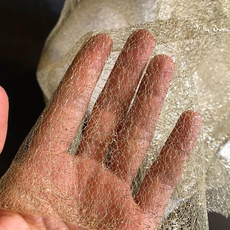 Irregular Hollow-out Glitter Mesh Fabric DIY Sewing Gilded Yarn Texture Lace Mesh Material Designer Creative Decoration Cloth 150cm&100cm
Irregular Hollow-out Glitter Mesh Fabric DIY Sewing Gilded Yarn Texture Lace Mesh Material Designer Creative Decoration Cloth 150cm&100cm