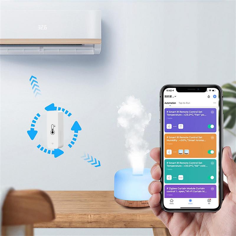 WiFi Temperature And Humidity Sensor Mini Smart Intelligent Linkage APP Remote Control Notification Alert Home Assistant CHINA
WiFi Temperature And Humidity Sensor Mini Smart Intelligent Linkage APP Remote Control Notification Alert Home Assistant CHINA