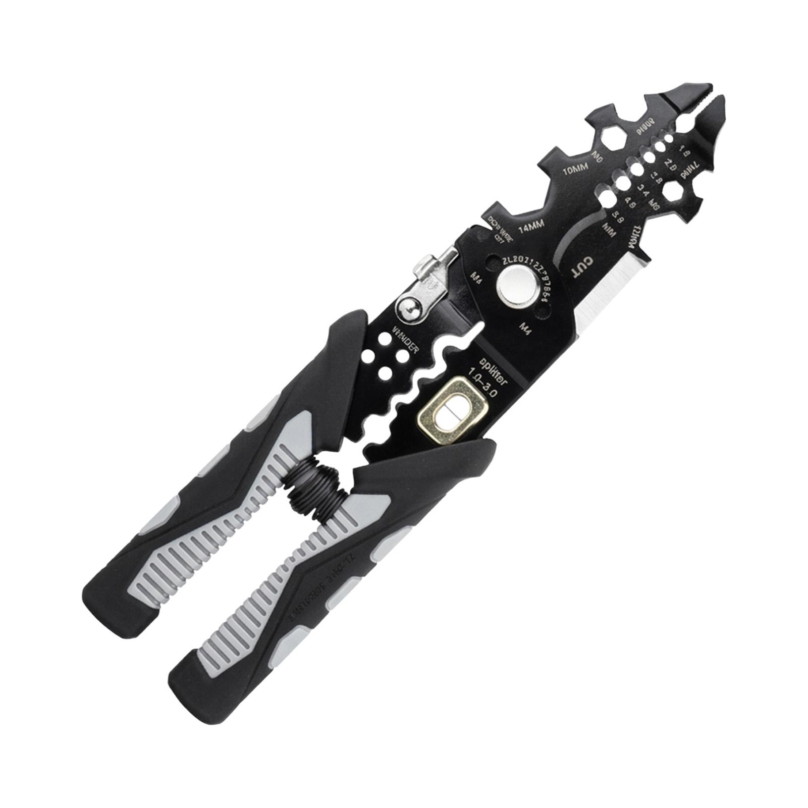 25 In 1 Multifunction Electrician Pliers Wire Stripping Cutting Crimping Tool For 16 AWG To 6 AWG Cables 25 in 1
25 In 1 Multifunction Electrician Pliers Wire Stripping Cutting Crimping Tool For 16 AWG To 6 AWG Cables 25 in 1