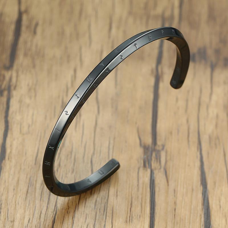 Vnox Retro Nordic Vikings Cuff Bracelet for Men Stainless Steel Mobius Norse Mythology Runes Amulet Jewelry Dad Gift 64mm Dia.
Vnox Retro Nordic Vikings Cuff Bracelet for Men Stainless Steel Mobius Norse Mythology Runes Amulet Jewelry Dad Gift 64mm Dia.