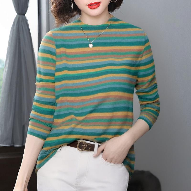 Floral Half-High Collar Long-Sleeve T-Shirt for Women - Elegant Base Layer for Middle-Aged and Elderly 3XL
Floral Half-High Collar Long-Sleeve T-Shirt for Women - Elegant Base Layer for Middle-Aged and Elderly 3XL