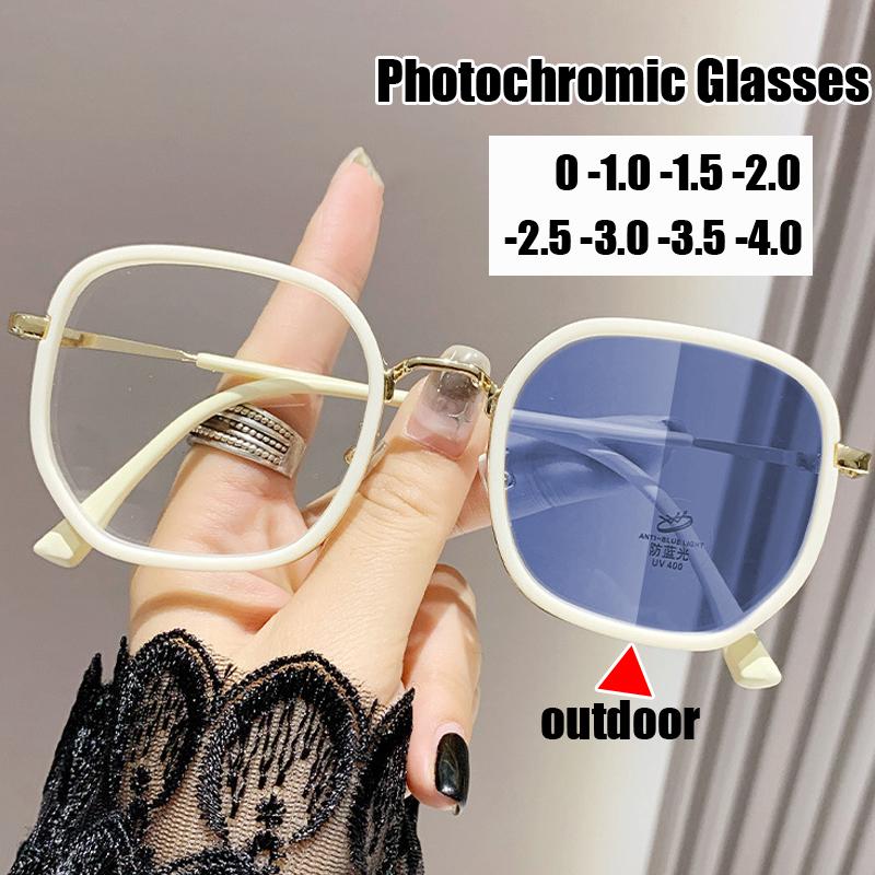 Intelligent Color Changing Sunglasses for Women Men Fashion Square Frame Eye Protection Myopia Eyeglasses Optical Minus Eyewear
Intelligent Color Changing Sunglasses for Women Men Fashion Square Frame Eye Protection Myopia Eyeglasses Optical Minus Eyewear